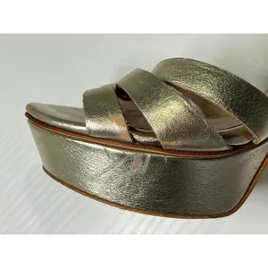 Vince Camuto Peppa Metallic Gold Leather Platform‎ Stiletto Heels 7M VC-PEPPA thumbnail 13