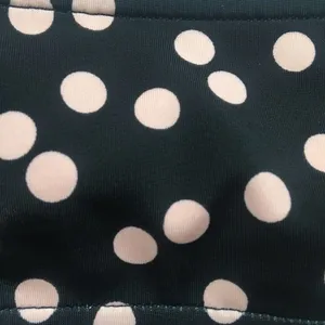 Retro Polka Dot Bikini Top Black Pink Size 6 Halter Bandeau Tie Front thumbnail 6
