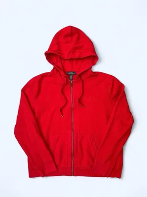 Ralph Lauren Jeans Co. Red Zip Up Hoodie Streetwear preppy activewear outdoor L thumbnail 1