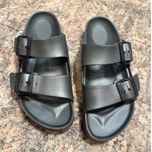 Birkenstock Arizona EVA Sandals Metallic Anthracite Waterproof Slides 8 Gray thumbnail 2