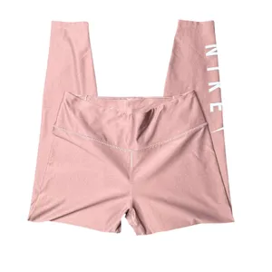 Nike Dri-Fit 7/8 Leggings Size Large Dusty Pink Pilates Athleisure thumbnail 4