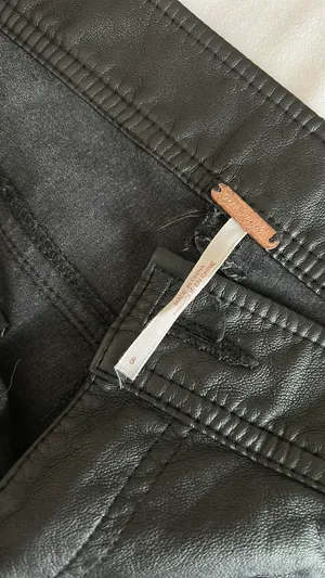 Free people low rise leather like pants thumbnail 2