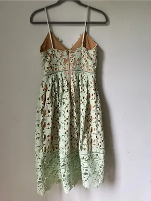 Beautiful Girl Mint Green Crochet Lace Spaghetti Strap Dress Size S thumbnail 8