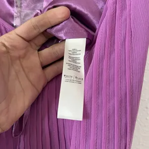 NWT White House Black Market 14 Pink Pleated Chiffon Midi Dress Hi Low Formal thumbnail 10