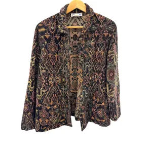 Vintage Gotcha Covered Tapestry Blazer‎ Jacket Geometric Print Button Front 90's thumbnail 2