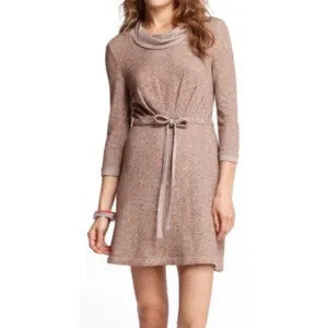 Anthropologie Saturday Sunday Sweater Dress Women Scoop Neck Tie Waist Half Sleeve Sz Small‎ thumbnail 3