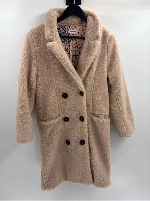 ZADIG & VOLTAIRE Teddy Mint Coat Cream Sherpa Shearling Long Beige size xs thumbnail 5