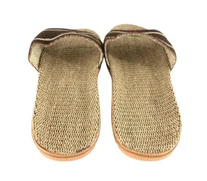 Womens Slide Sandals Lightweight Woven Brown Beige Slip On Size 40-41 US 9-10 thumbnail 3