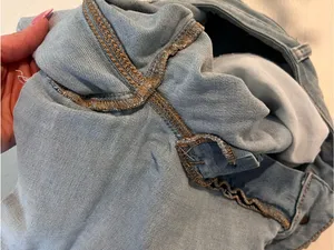 American Eagle Outfitters Light Blue Super Stretch Denim Cutoff Shorts thumbnail 5