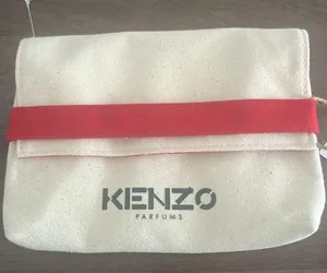 Kenzo Parfums Cream Pouch with Red Stripe NWT thumbnail 1