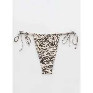 aerie Cream and Black Zebra Print Bikini Set thumbnail 10