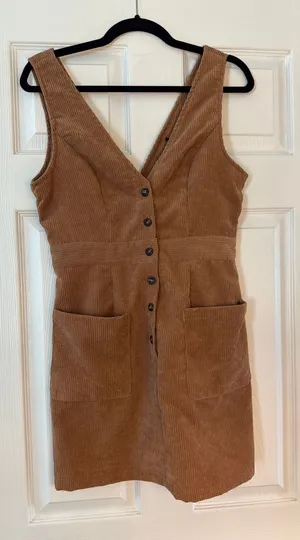 Brown Corduroy Dress thumbnail 1