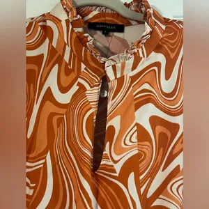 New Olivaceous fun swirl print Hailey size large dress thumbnail 3