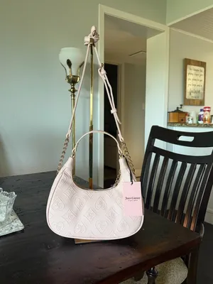 Juicy Couture Blush Pink Clay Glitzed out Hobo. Brand new w/ tags. Flawless thumbnail 7