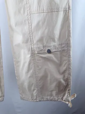 Habitual Wide Leg Drawstring‎ Waist Pants in Cream Size XS thumbnail 4
