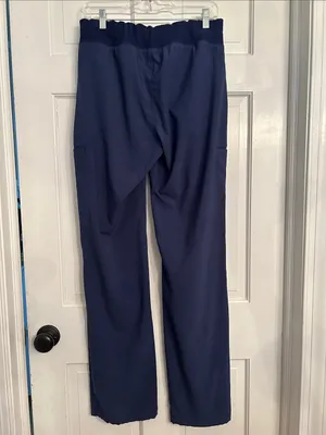 Cherokee iflex Navy Straight-Leg Pull-On Scrub Pants med tall thumbnail 2