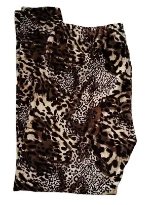 V L D Victoria Leland Design Animal Print Pajama Pants. Size L/XL thumbnail 1