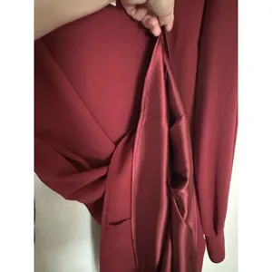 Alex Marie Womens Burgundy Funnel Neck Puff Sleeve Shift Dress 6 thumbnail 9