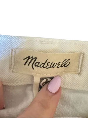 Madewell - Baggy Straight Jeans High Rise White 100% Cotton Sz 28 Tall thumbnail 9