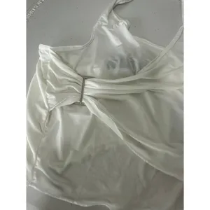 PrettyLittleThing Womens‎ 10 White Slinky Buckle Detail Halter Top CNA0410 NWT thumbnail 4