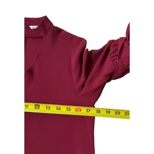Naked Zebra Color:Wine Bell Ruffle Sleeve Top Women's Size Small | 19-15 thumbnail 5