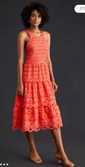 Maeve Anthropologie RED SKIRTED DRESS thumbnail 1