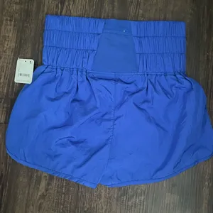 Free People The Way Home shorts solid bright royal blue! thumbnail 2