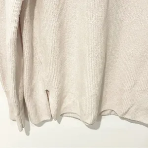 Lululemon Size 8 Cream Merino Wool-Blend Ribbed Crewneck Sweater thumbnail 3