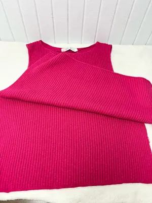 FREE PEOPLE‎ Lizzie Rib Side Tie Sleeveless Cotton & Linen Blend Sweater Size L thumbnail 11