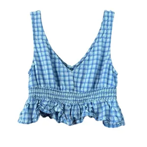 Hollister Gingham Crop Top Women's Small Sleeveless thumbnail 2