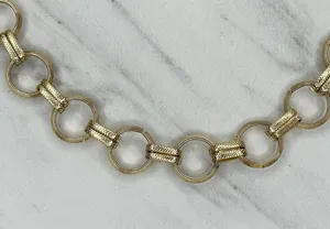 Gold Tone Open Hoop Metal Chain Link Belt Decorative O Ring One Size ✨ thumbnail 11