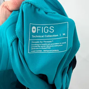 FIGS High Waisted Zamora Jogger Scrub Pants Women's M Teal Blue FIONx thumbnail 3