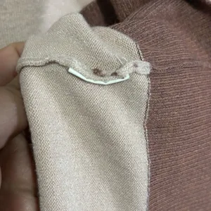 Bohme Colorblock Knit Sweater Women’s Small Blush Brown Balloon Sleeve Soft thumbnail 8