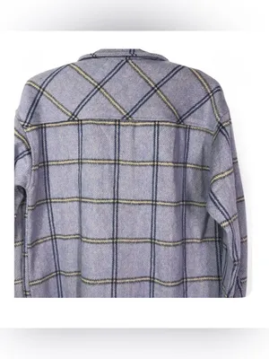 NWT Lulus Women’s Keep It Cool Blue Plaid Long Sleeve Shacket Jacket Size Small thumbnail 12