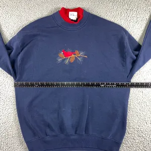 Vintage Cardinal‎ Sweatshirt Women XL 90s Embroidered Mock Neck Grandma Grunge thumbnail 12
