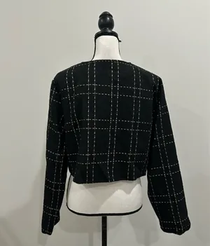 Sason Cropped Blazer Black Size XL thumbnail 4