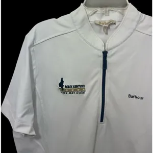 BARBOUR Rolex Equestrian Kentucky Shirt Medium Three Day Event 10 White Women's thumbnail 2