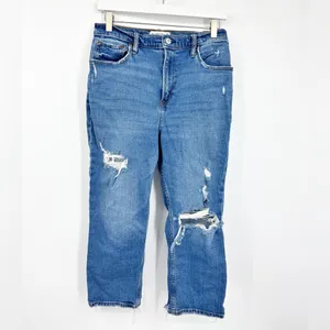 Abercrombie & Fitch Ultra High Rise Ankle Straight Jeans Curve Love Size 29 thumbnail 2