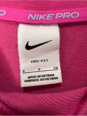 Nike Pro Hot Pink Dri-FIT Oversized Graphic Crewneck Sweatshirt DX0074-623 Small thumbnail 2