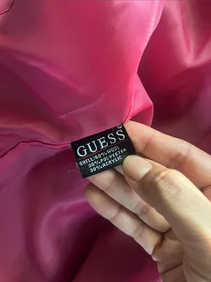 GUESS Gray Tweed Trench Coat with Pink Trim thumbnail 12