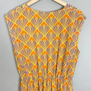 BerrIn Dress Midi Blouson Surplice‎ V-Neck NO BELT Sleeveless Size 40 Floral thumbnail 5
