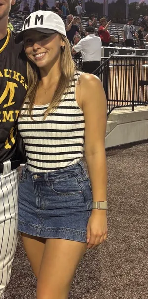 Truth NYC black and white striped tank thumbnail 1