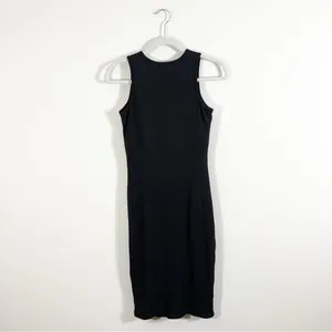 NWT Popilush No Shaper Modal Sleeveless Unlined Black Ribbed Mini Tank Dress XL thumbnail 6