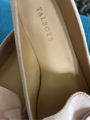 Talbots Stella Bow Loafer Sz 8M Pink Suede Modern Square Toe Business Casual thumbnail 5