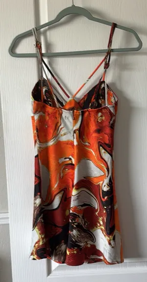 Urban Outfitters Pretty Please Cut-Out marble Mini Dress thumbnail 3