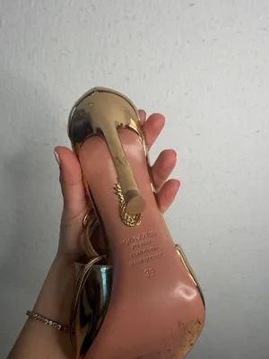 Aquazzura Metallic Gold Strappy High Heel 39 thumbnail 7