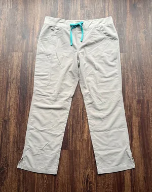 FIGS Women’s Boulder Tan Kade Cargo Scrub Pants Nurse Hospital - Size L Petite thumbnail 1