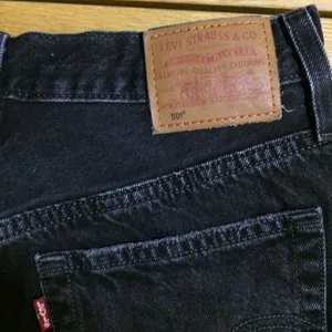 Levi’s 501 raw hem black buttonfly shorts 27 thumbnail 5