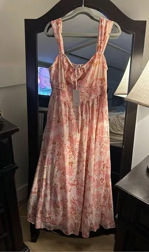 Grace Karin NEW Floral Flowy A Line Maxi Smocked Off Shoulder Dress 2X thumbnail 7