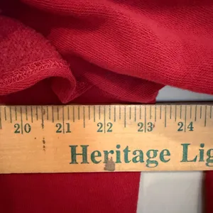 Old Navy Ruffle Sleeve Sweatshirt‎ Women's Large Red Preppy Classic Feminine NWT thumbnail 8